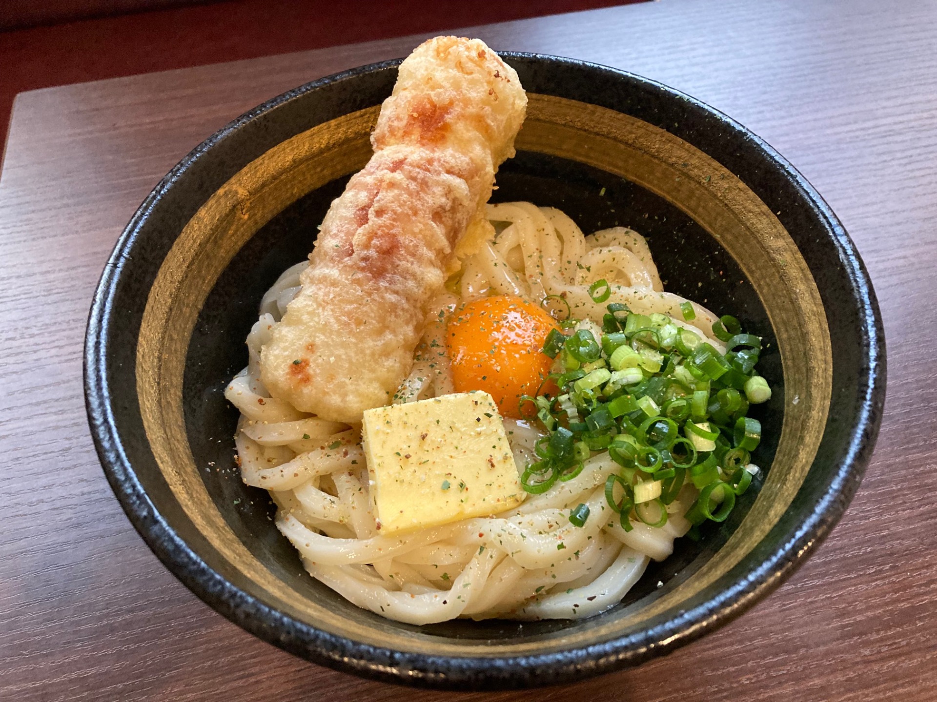 釜バターちくわ天うどん ¥1120