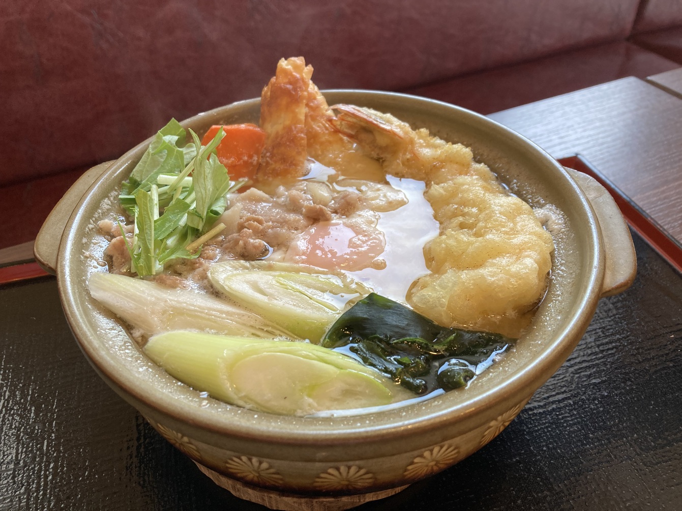 海老天 鍋焼きうどん ¥1480